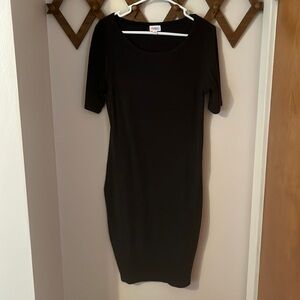 Lularoe dark grey ribbed dress.